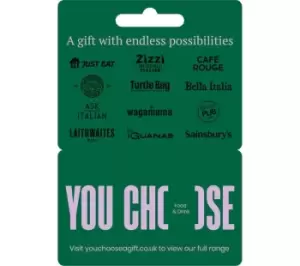 Image of YOU CHOOSE Food & Drinks Gift Card - £15