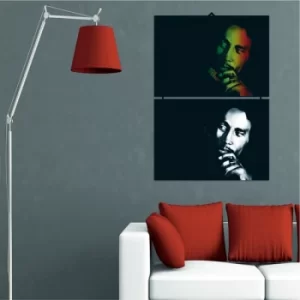 Image of F6 Multicolor Decorative MDF Painting (2 Pieces)