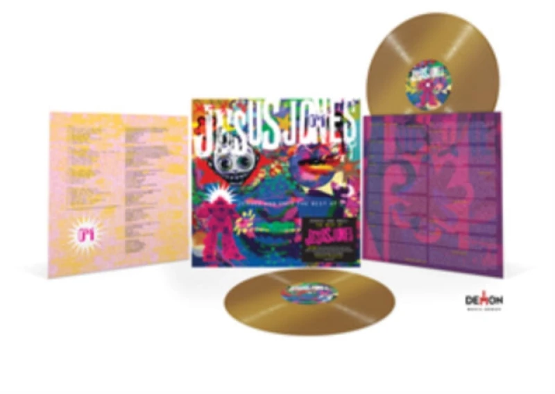 Image of Jesus Jones Zeroes And Ones - The Best Of - Gold Vinyl 2022 UK 2-LP vinyl set DEMREC958