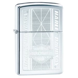 Image of Zippo Harley Davidson Diagonal Design Chrome Regular Windproof Lighter