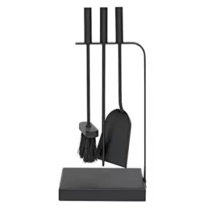 Image of JVL Belmont 4 Piece Fireside Companion Curve Tool Set - Black