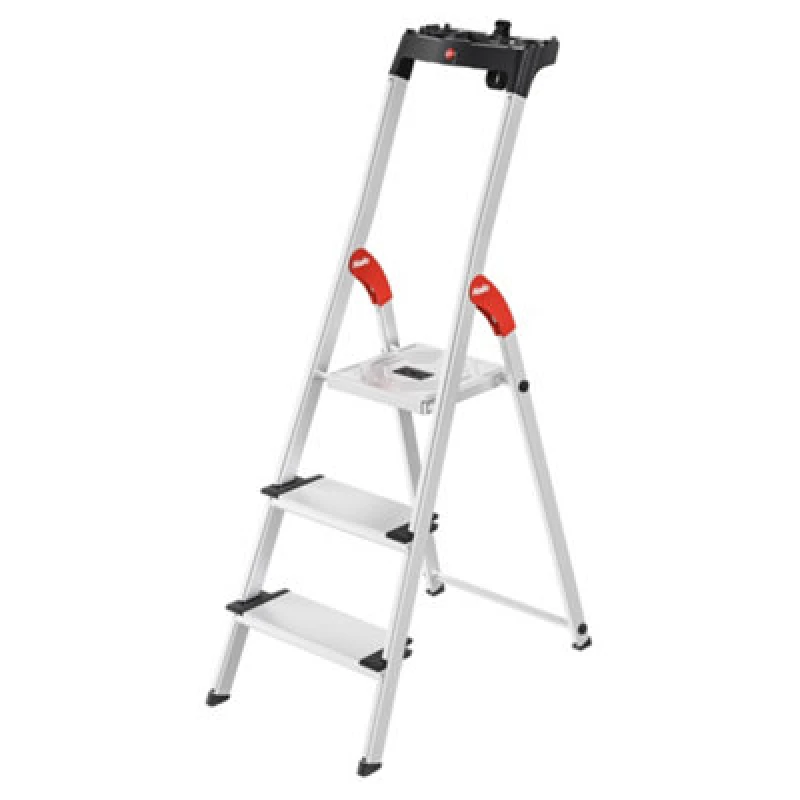 Image of Hailo L80 Comfortline Step Ladder Deep Safety Step - 3 Tread