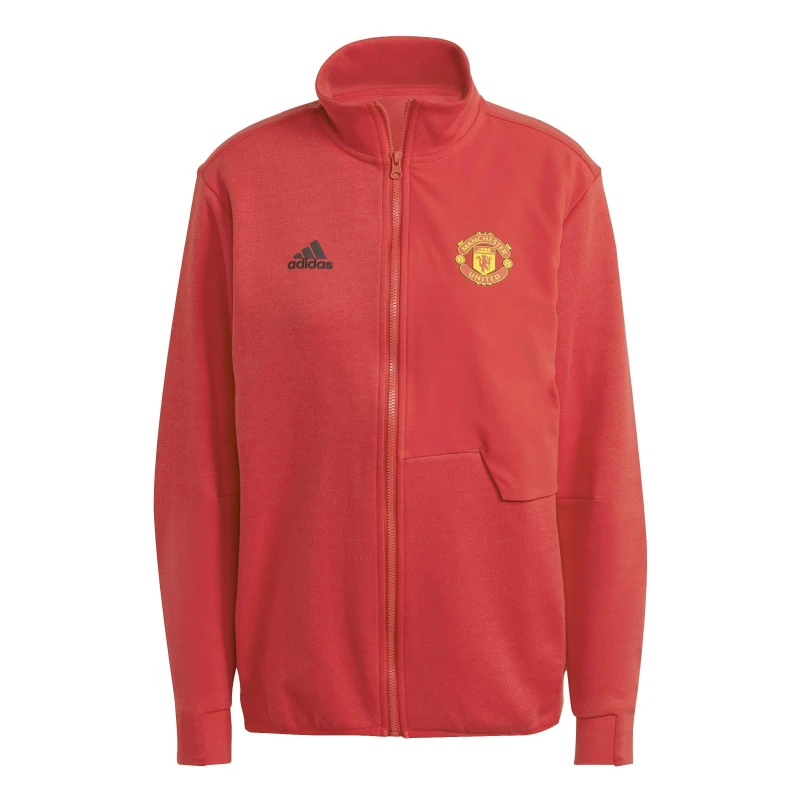 Image of adidas Manchester United Anthem Jacket Womens - Red Red S