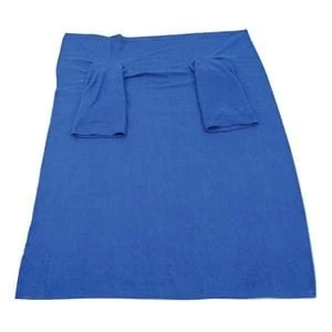 Image of Sleeved Fleece Blanket in Blue