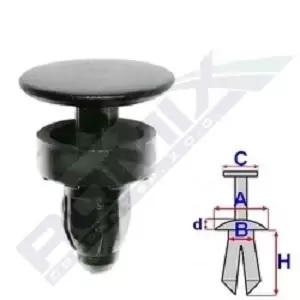 Image of ROMIX Clip, trim-/protection strip HONDA B24653 91508SR3000