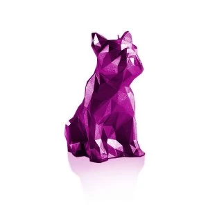 Image of Pink Metallic Low Poly Bulldog Candle