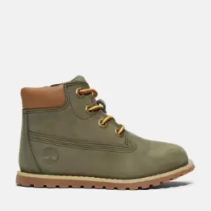 Image of Timberland Pokey Pine 6" Boot For Toddler In Dark Green Green Kids, Size 5