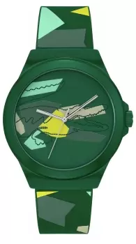 Image of Lacoste Neocroc Mens Green Silicone Strap Watch