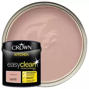 Image of Crown Easyclean Matt Emulsion Kitchen Paint - Powdered Clay - 2.5L