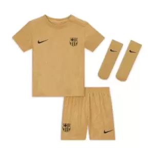 Image of Nike Barcelona Away Babykit 2022 2023 - Gold
