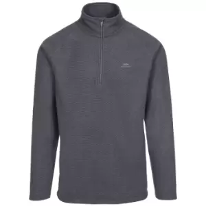 Image of Trespass Mens Keynote Anti Pilling 1/4 Zip Fleece Top (S) (Charcoal)