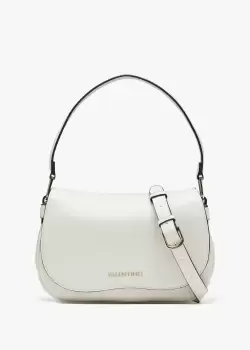 Image of Valentino Bags Womens Cortina Shoulder Bag With Front Flap In Ecru