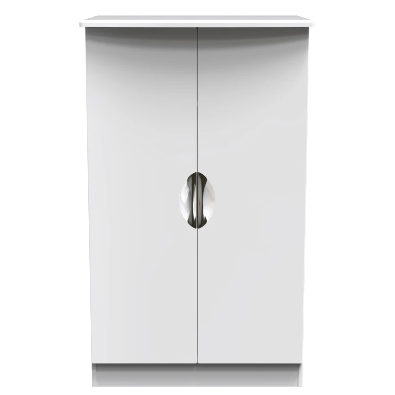 Image of Ready Assembled 2 U Holborn 2 Door Midi Robe (Ready Assembled) in White Size: Large White Unisex Large