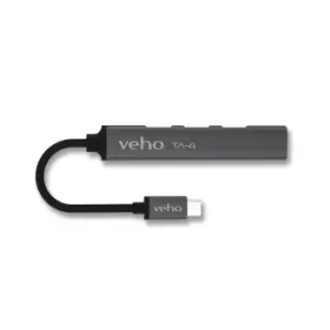 Image of Veho TA-4 USB-C 4 port USB-A Mini hub
