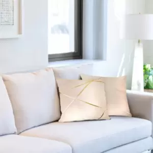 Image of Emma Barclay - Vancouver Geometric Velvet Cushion Cover, Blush Pink, 43 x 43 Cm