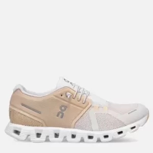 Image of ON Womens Cloud 5 Fuse Running Trainers - Savannah/Pearl - UK 4