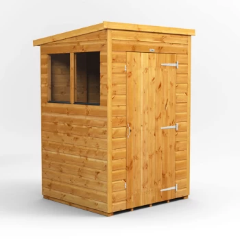 Image of 4x4 Power Pent Garden Shed - Brown