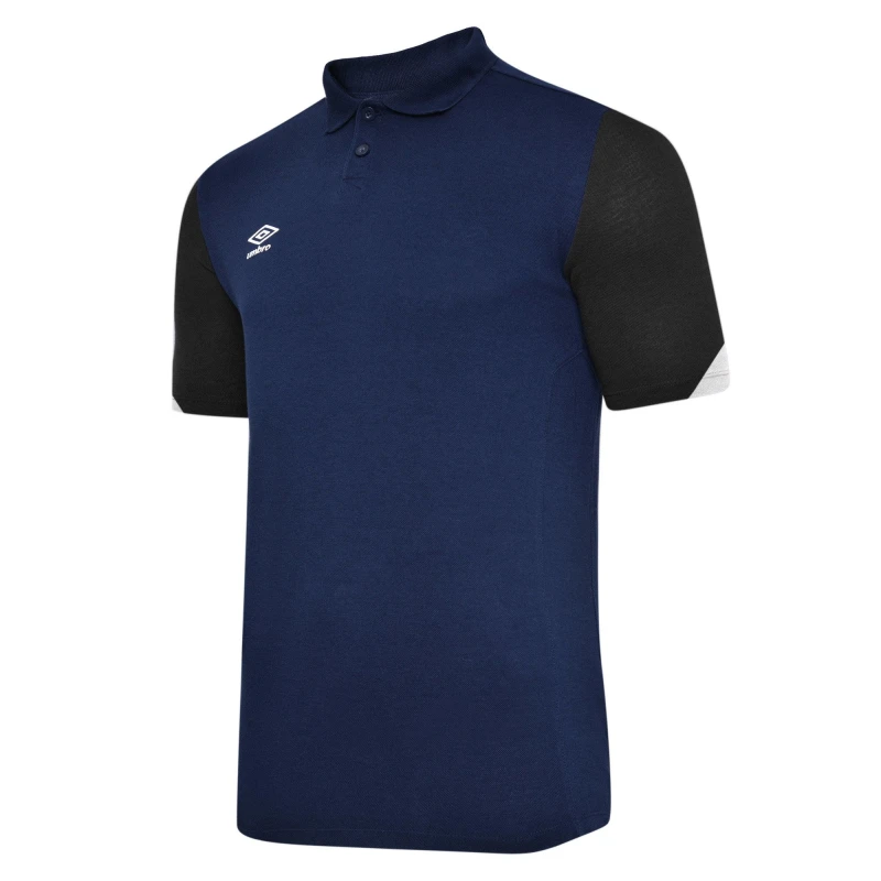 Image of Umbro Umbro Men Total Training Polo Shirt in Mid Navy Size: Small Mid Navy S Male 5063377398069