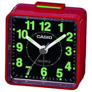 Image of Casio Square Beep Alarm Clock - Red/Green