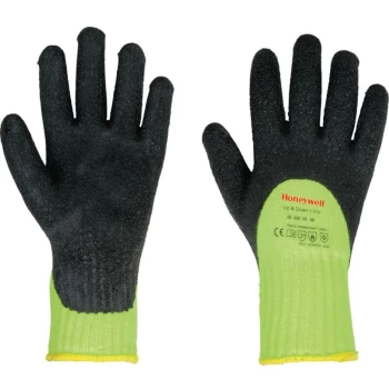Image of Up & Down I-viz Yellow/Black Cold Resistant Gloves - Size 8 - Honeywell