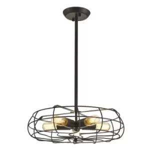 Image of Ceiling lamp Claudia Black 5 bulbs 67cm