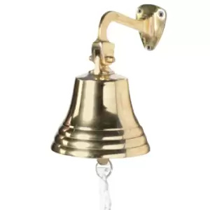 Image of Wall Mounted Traditional Door Ship Bell Gold M&amp;W