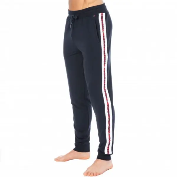 Image of Tommy Hilfiger Logo Tape Jogging Pants - Navy M