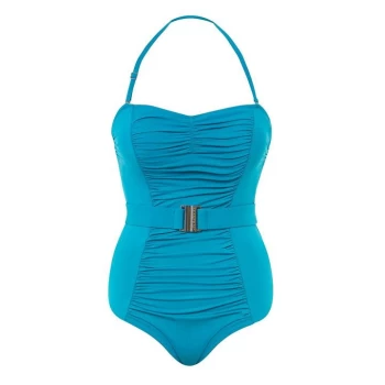 Image of Seaspray Amelia Draped Bandeau with Belt - TURQUOISE