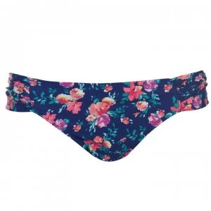 Image of SoulCal Ruched Bikini Briefs Ladies - Navy Floral