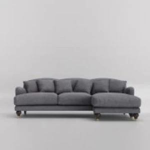 Image of Swoon Holton Smart Wool Corner Sofa - Right Hand Side - Corner Sofa - Anthracite