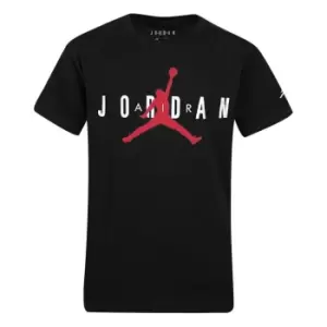 Image of Air Jordan Longline Graphic T Shirt Junior Boys - Black