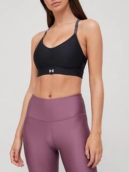 Image of Under Armour Training Infinity Covered Low Support Bra - Black/White Size M Women