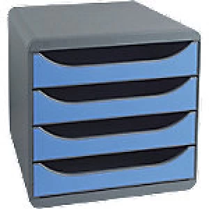 Image of Exacompta Drawer Unit Big-Box A4+ Grey, Ice Blue 24.7 x 32.4 x 4.2 cm