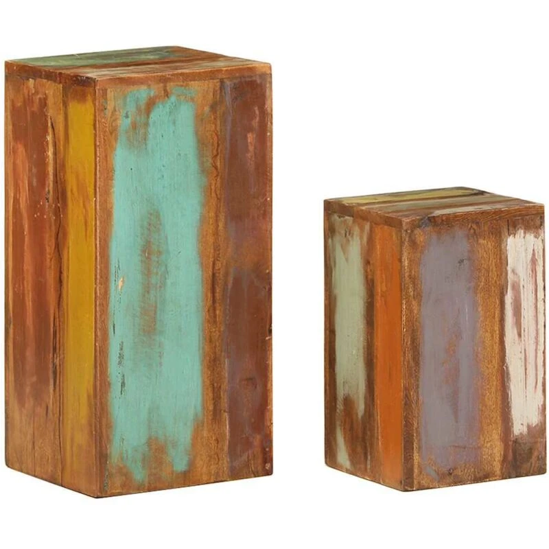 Image of VIDAXL Plant Stands 2 pcs Solid Reclaimed Wood Vidaxl 8720286070666