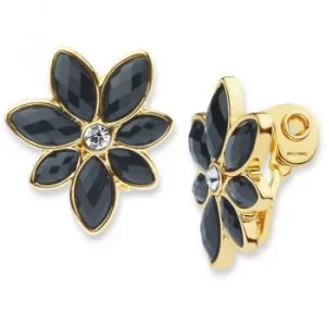 Image of Ladies Anne Klein Gold Plated Holiday Scene Clip On Earrings