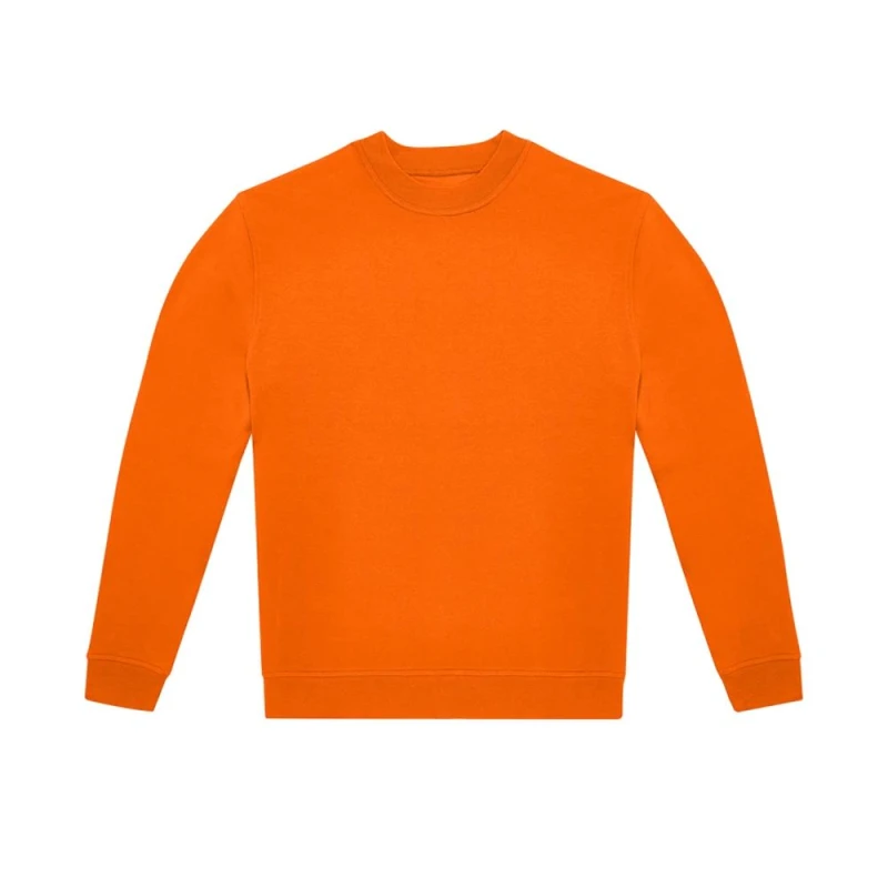 Image of B&C Mens ID.332 Crew Neck Sweatshirt in Orange Size: XS Orange Male XS