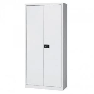 Image of Steel contract cupboard with 3 shelves 1806mm high - black