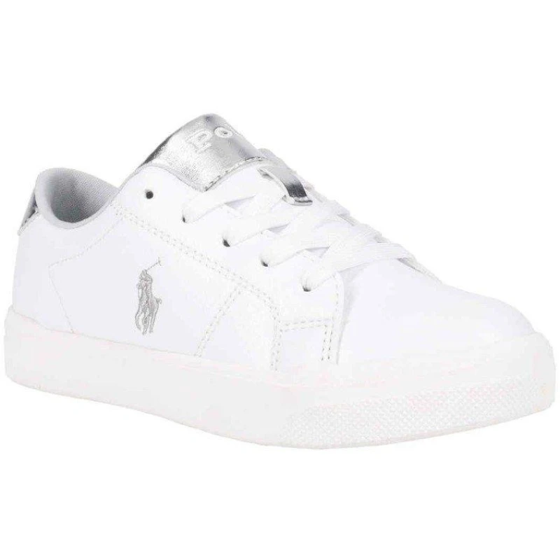Image of Polo Ralph Lauren Juniors Sutton Low-Top Trainers White/Silver male 5 (38)