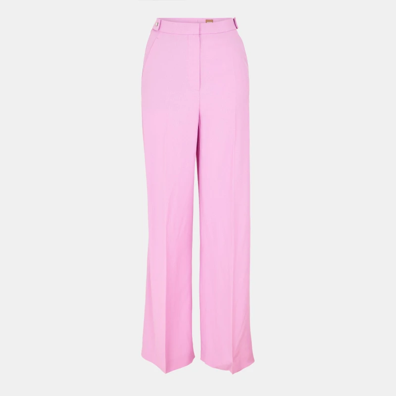 Image of Boss Womens Tacilana Wide Leg Trousers Open Pink female 4 (XXS)