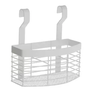Image of Hanging Storage Basket in White Iron