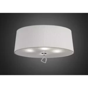 Image of Mara ceiling lamp 4 bulbs E27 round, polished chrome with ivory white