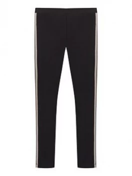 Image of Mintie By Mint Velvet Girls Side Stripe Leggings - Black