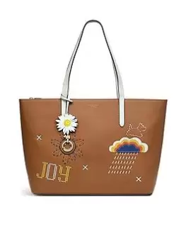 Image of Radley Joy Street Leather Medium Ziptop Tote Bag - Butterscotch