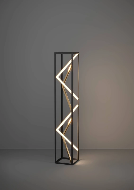 Image of EGLO Eglo PENELA Black and Gold Floor Lamp Black One Size Unisex 9008606313778
