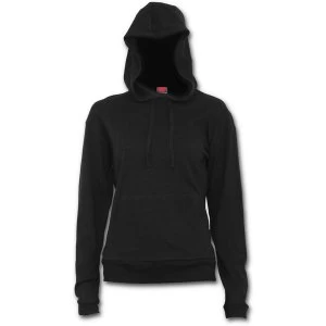 Image of Metall Streetwear Street Ribbed Large Hood Womens XX-Large Hoodie - Black