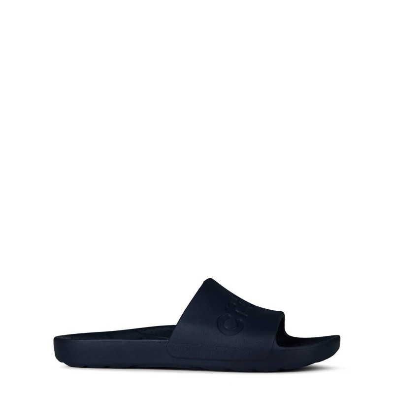 Image of Debenhams Debenhams Men Crocs Logo Slide Navy Size: 10 navy 10 Male 196265724253
