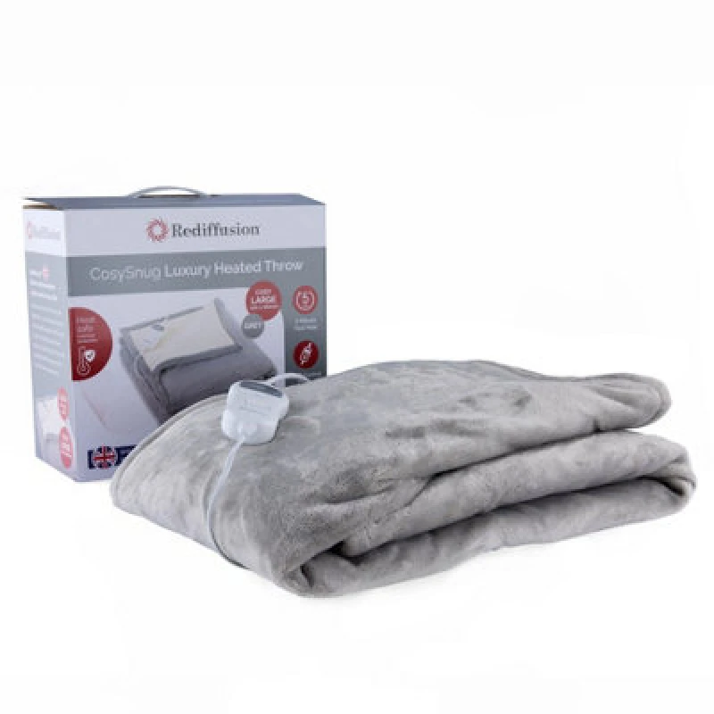 Image of Rediffusion Heated Throw Luxury Cosysnug Grey