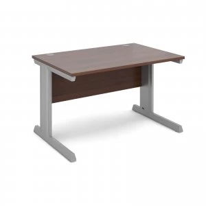 Image of Vivo Straight Desk 1200mm x 800mm - Silver Frame Walnut Top