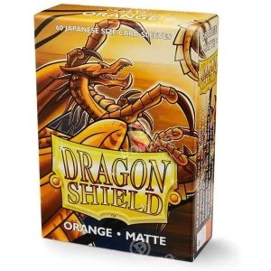 Image of Dragon Shield Matte Orange Japanese Size Card Sleeves - 60 Sleeves