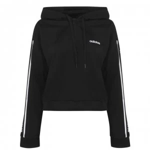 Image of adidas C90 Crop Hoodie Womens - Black/White